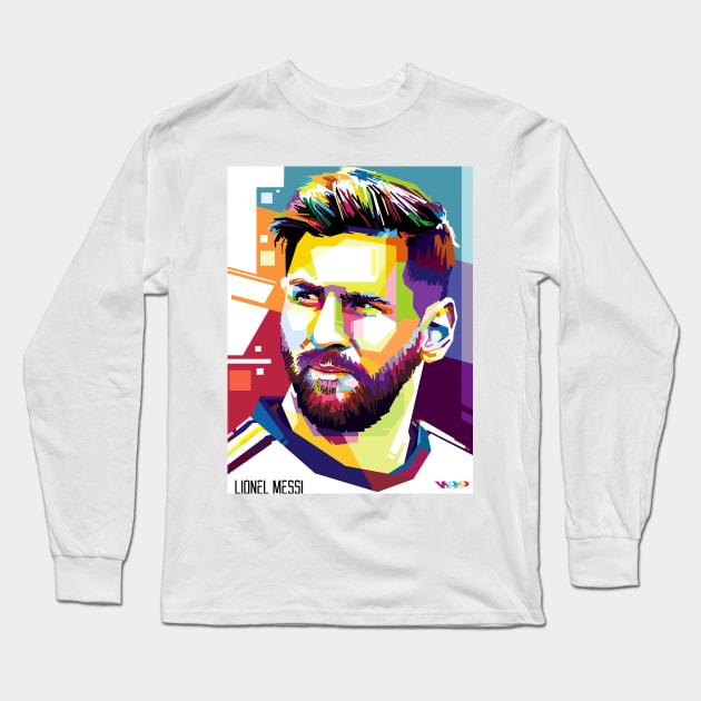 Lionel Messi Long Sleeve T-Shirt by Creativedy Stuff